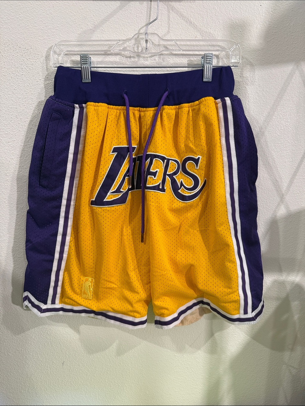 Just Don Lakers Gold & Purple Mesh Basketball Shorts